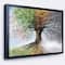 Designart - Tree with Four Seasons - Tree Painting Framed Canvas Art Print